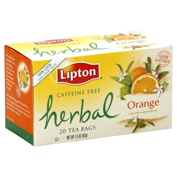 slide 1 of 1, Lipton Herbal Orange Tea, 1 ct