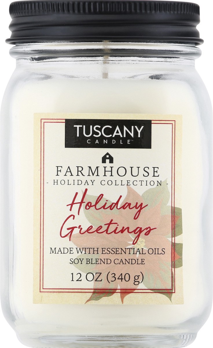 slide 5 of 8, Tuscany Candle Farmhouse Candl Holiday Greetng, 12 oz