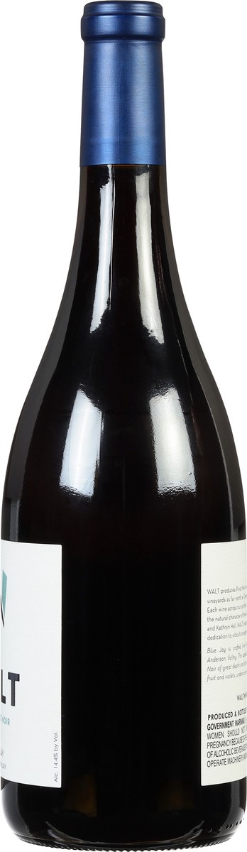 slide 7 of 9, Walt Pinot Noir, Blue Jay, Anderson Valley, 750 ml