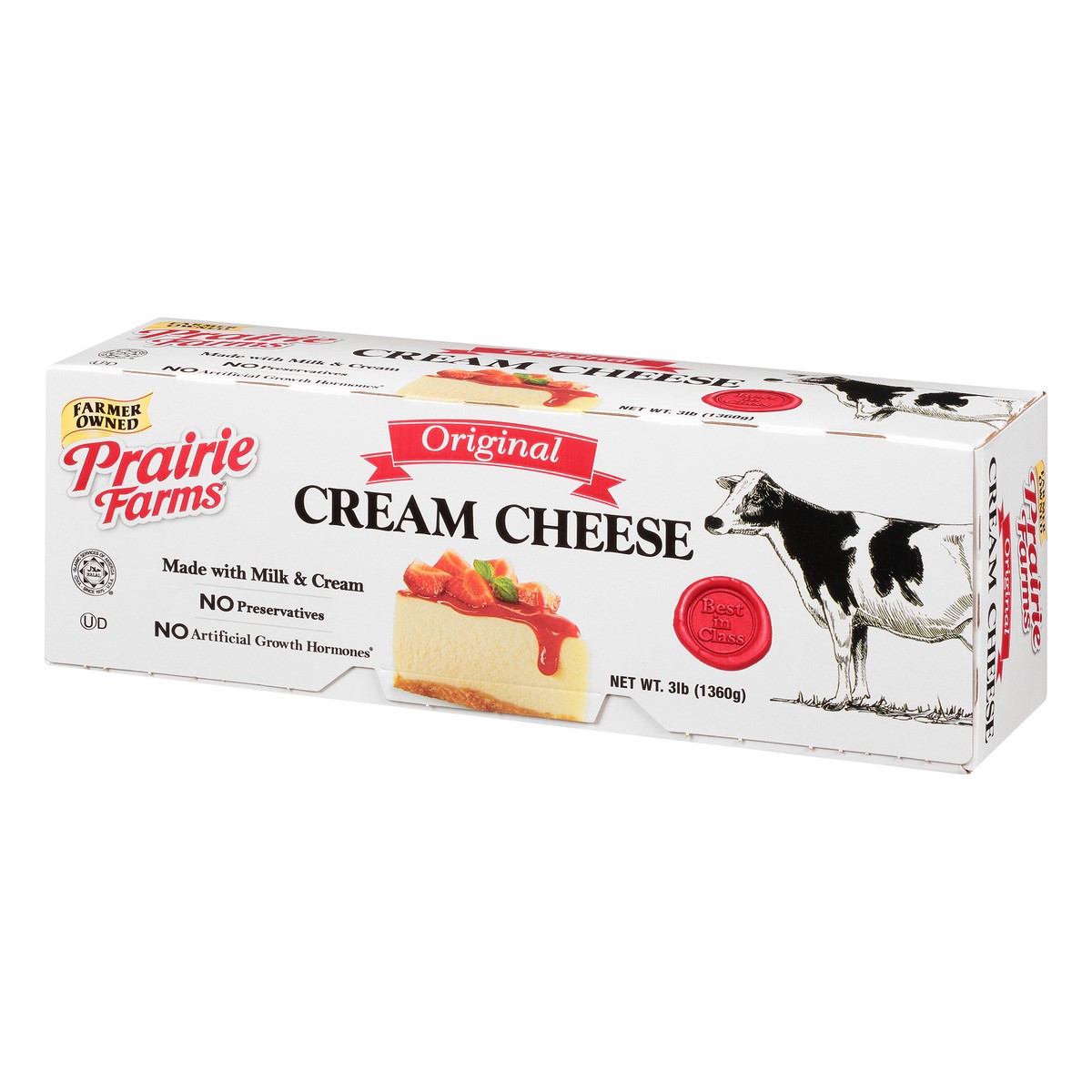 slide 9 of 10, Prairie Farms Cream Cheese, Original, 3 lb