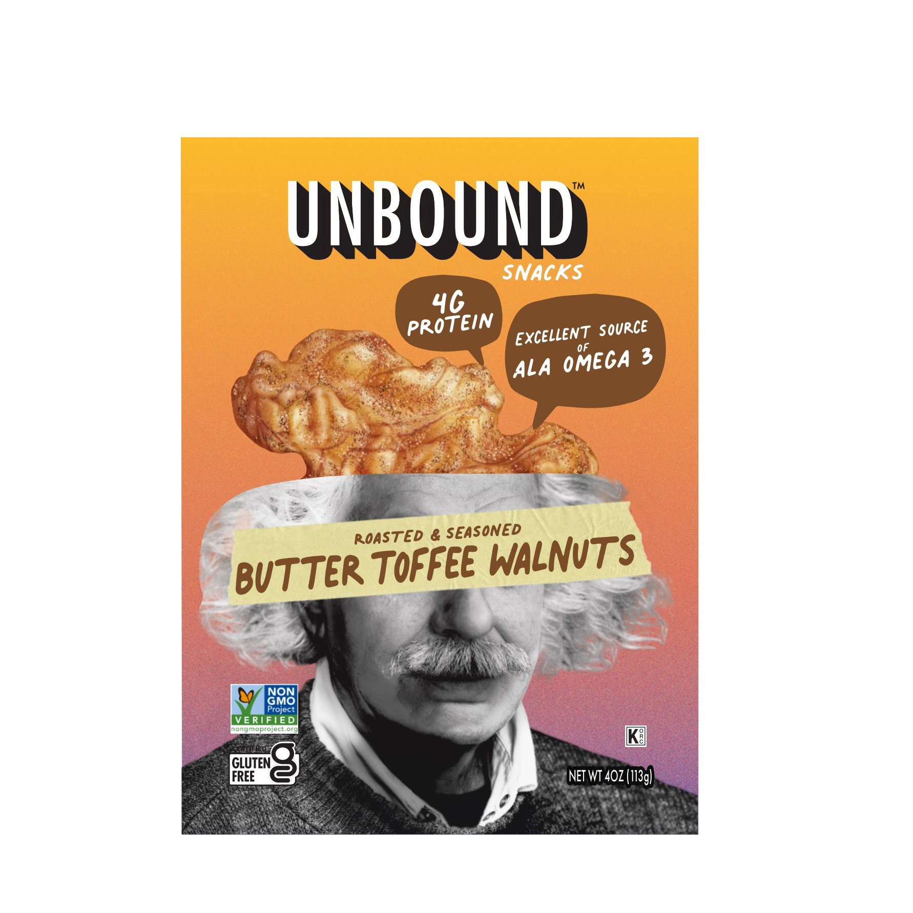 slide 1 of 1, Unboundsna Unbound Snacks Butter Toffee Walnuts, 4 oz