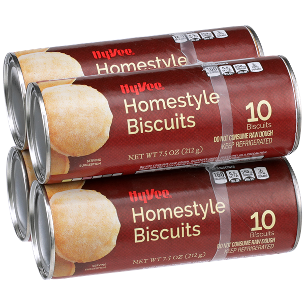 slide 1 of 1, Hy-vee Homestyle Biscuits, 7.5 oz