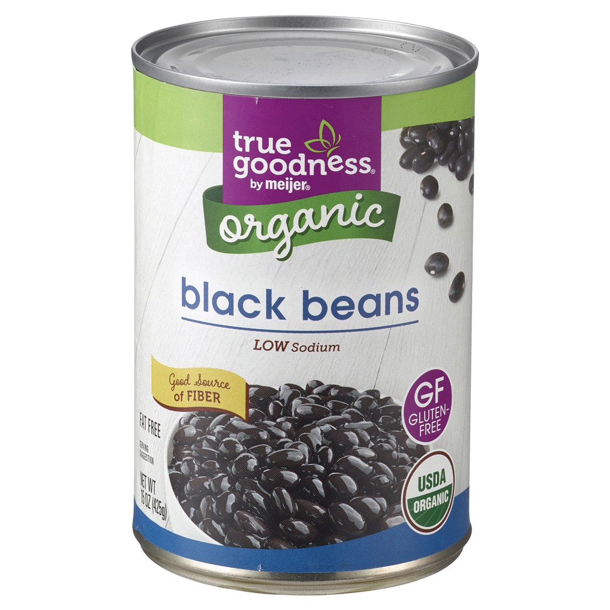 slide 1 of 9, True Goodness Organics Black Beans, 15 oz