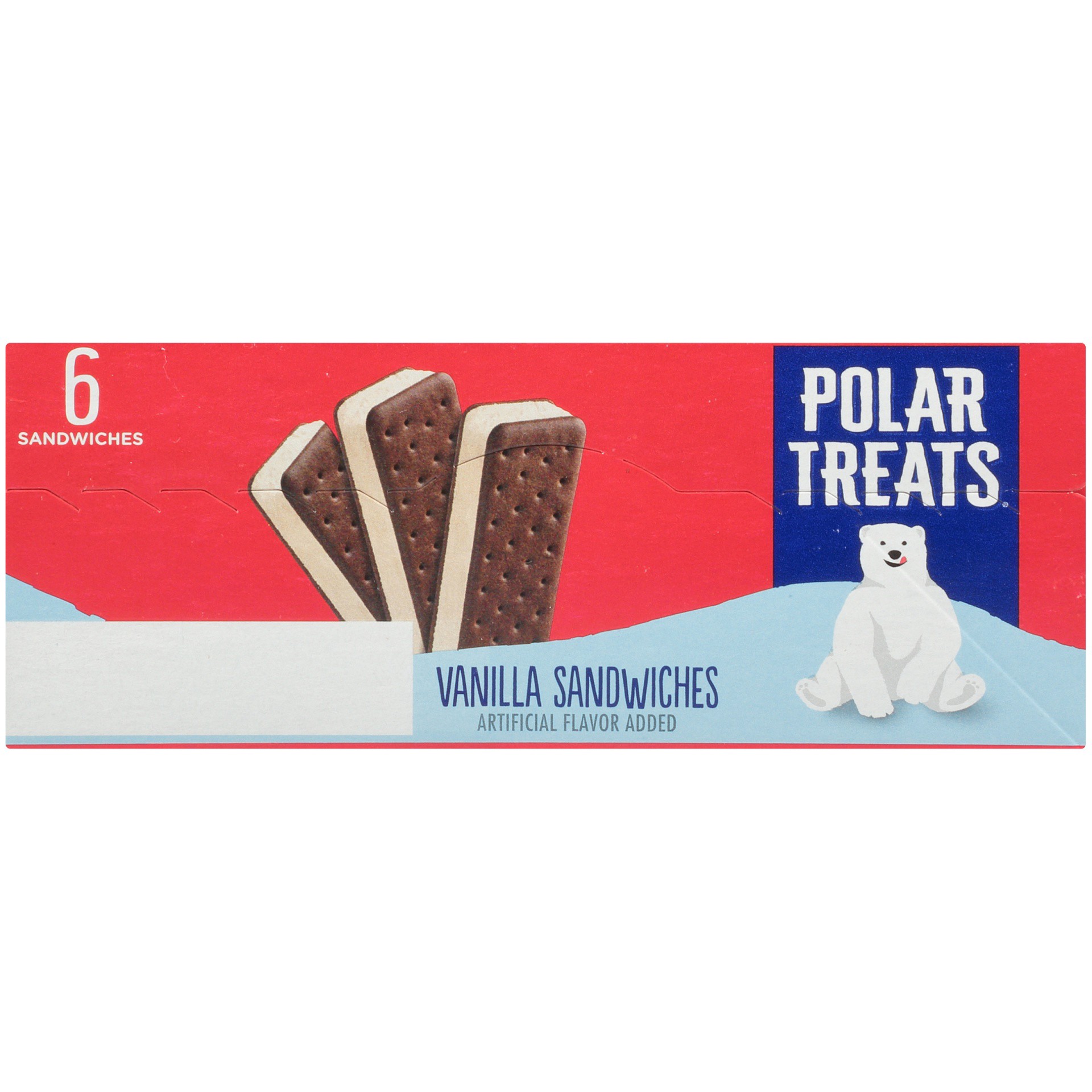 slide 4 of 7, Polar Treats Vanilla Ice Cream Sandwich, 6 ct