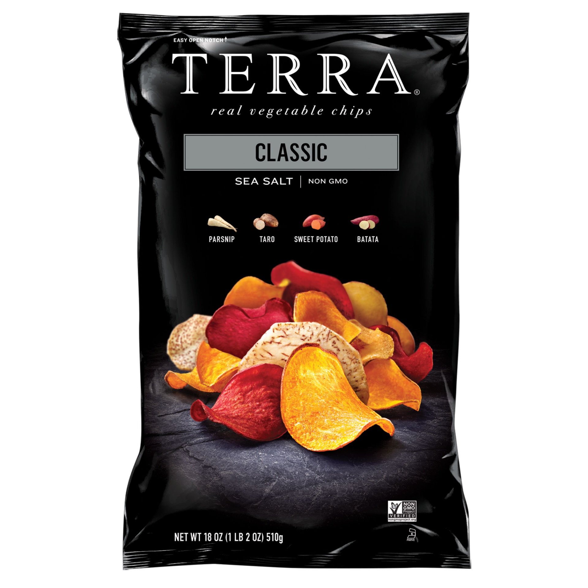slide 1 of 2, Terra Classic Sea Salt Chips, 18 oz