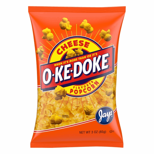 slide 1 of 1, O-Ke-Doke Cheese Popcorn, 3 oz Bag, 3 oz