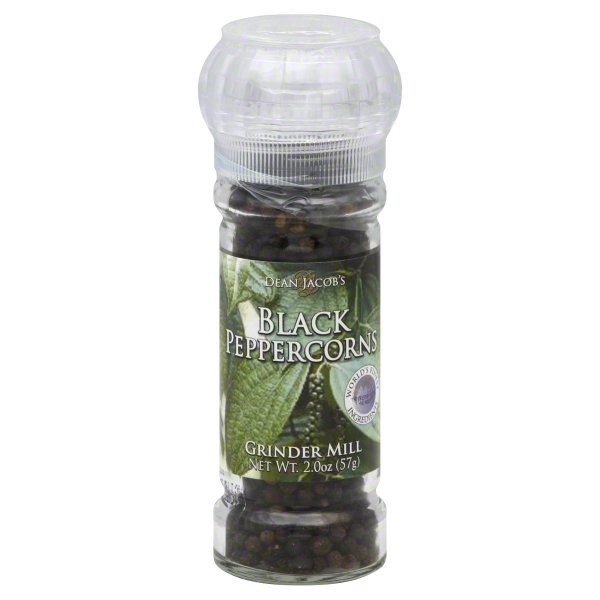 slide 1 of 1, Dean Jacob's Peppercorns, Black, Grinder Mill, 2 oz