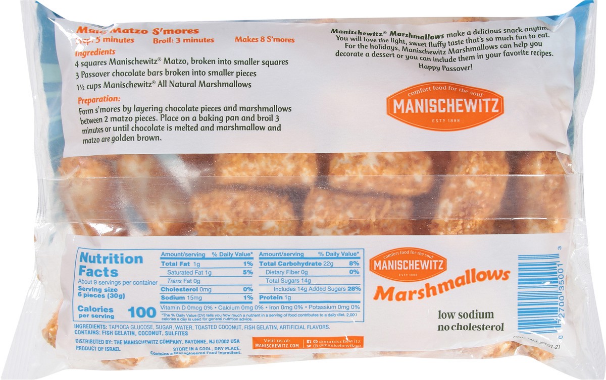 slide 5 of 9, Manischewitz Toasted Coconut Marshmallows 10 oz, 10 oz