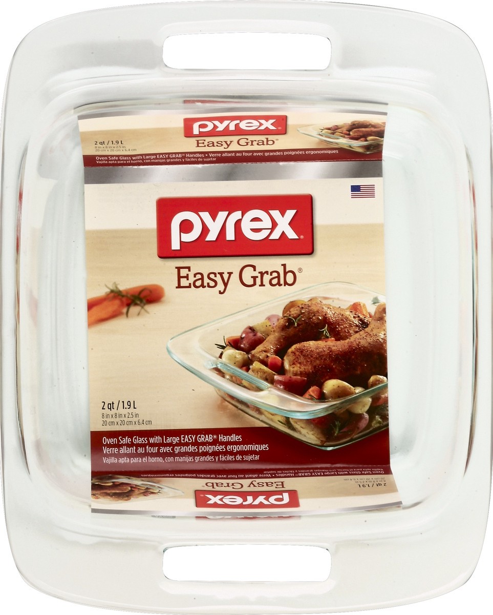 slide 2 of 5, Pyrex Square Easy Grab 8In Pan, 1 ct