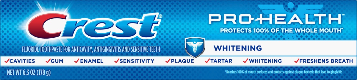 slide 3 of 5, Crest Pro-Health Whitening Gel Toothpaste (6.3oz), 6.3 oz