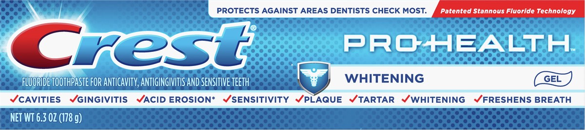 slide 5 of 5, Crest Pro-Health Whitening Gel Toothpaste, 6.3 oz, 6.3 oz