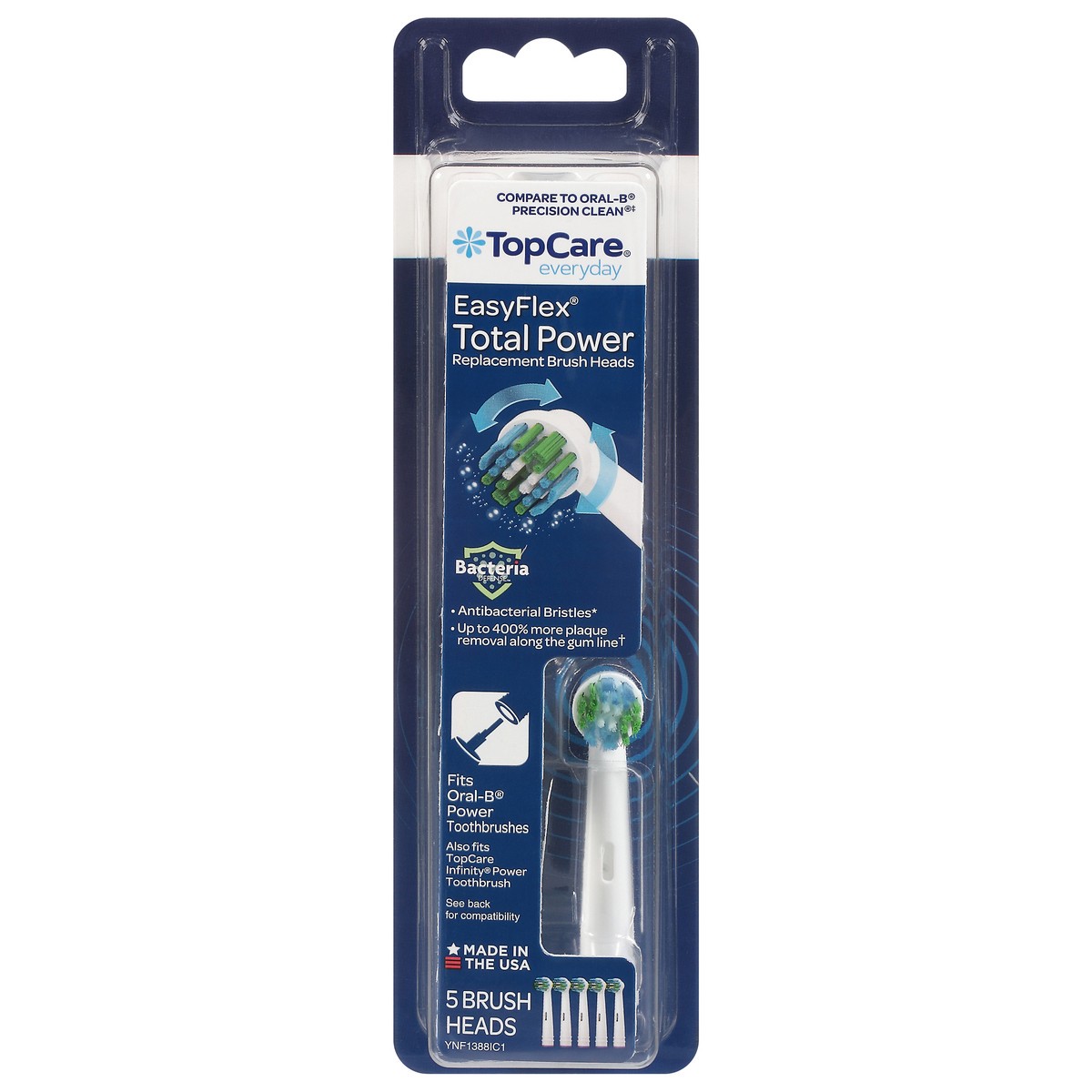 slide 2 of 4, TopCare Everyday EasyFlex Total Power Replacement Brush Heads 5 ea, 5 ct