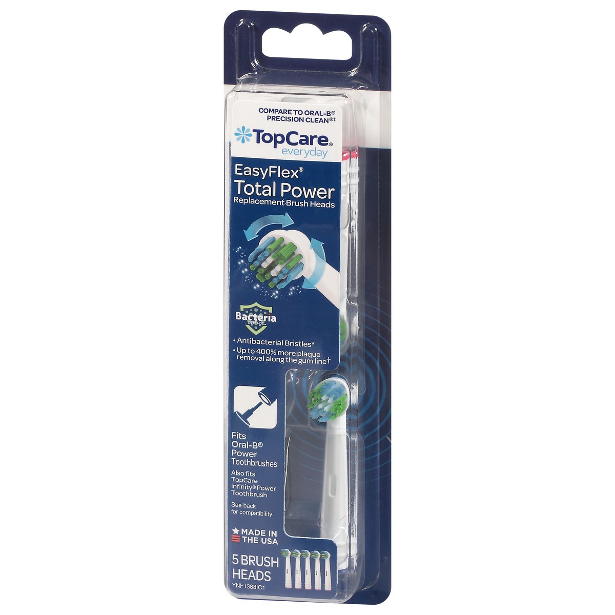 slide 4 of 4, TopCare Everyday EasyFlex Total Power Replacement Brush Heads 5 ea, 5 ct