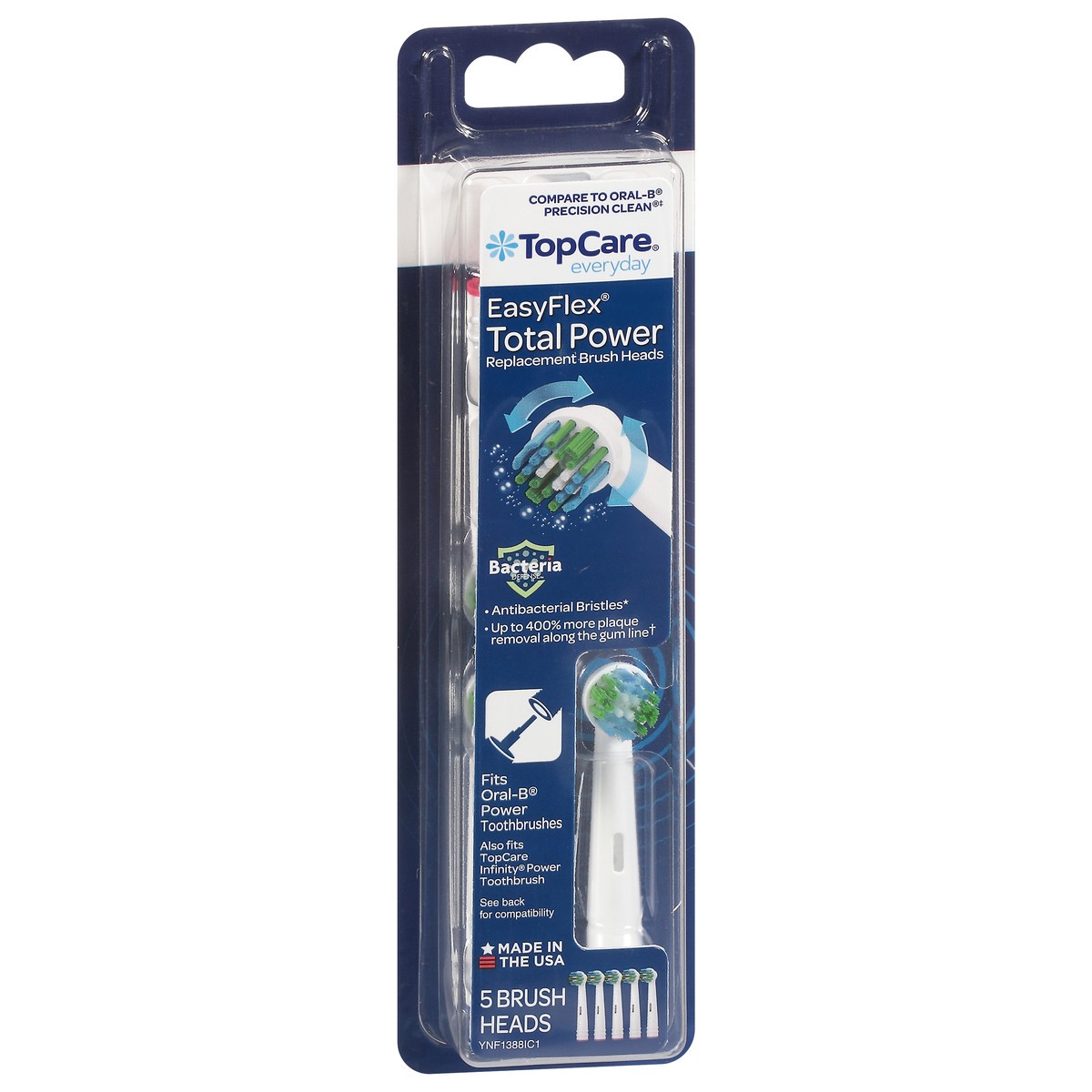 slide 3 of 4, TopCare Everyday EasyFlex Total Power Replacement Brush Heads 5 ea, 5 ct