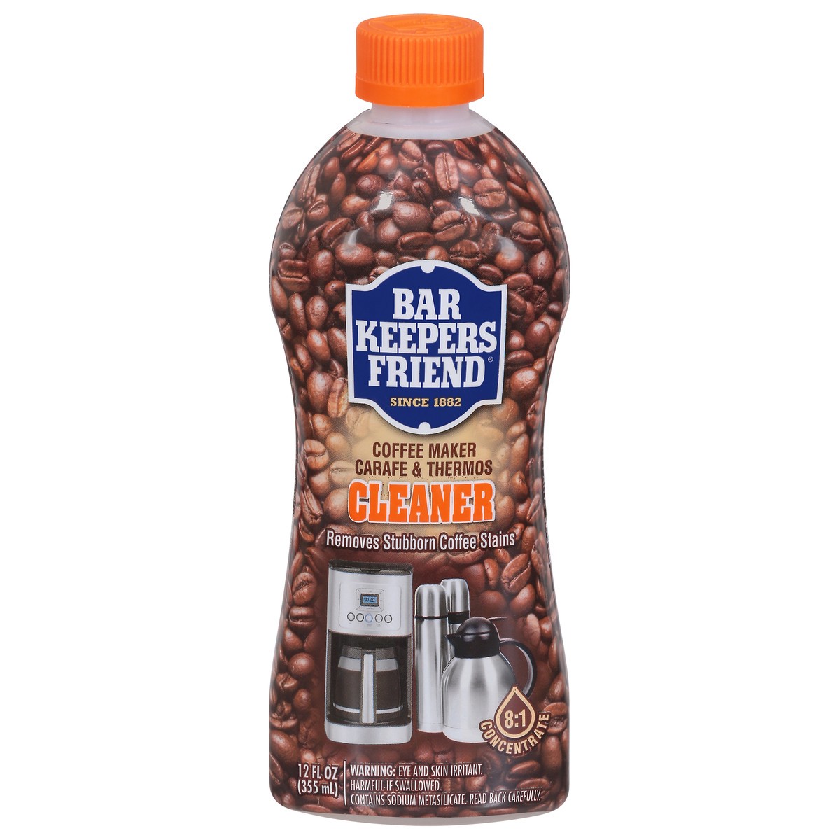 slide 9 of 9, Bar Keepers Friend Coffee Maker Carafe & Thermos Cleaner 12 fl oz, 12 fl oz