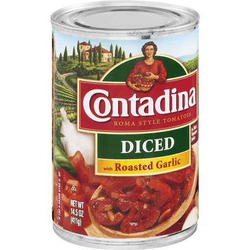 slide 8 of 9, Contadina with Roasted Garlic & Herb Diced Roma Tomatoes 14.5 oz, 14.5 oz