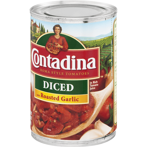 slide 9 of 9, Contadina with Roasted Garlic & Herb Diced Roma Tomatoes 14.5 oz, 14.5 oz