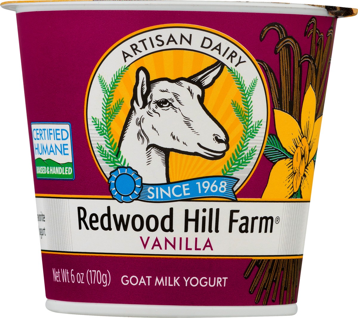 slide 1 of 10, Redwood Hill Farm Yogurt Goat Milk Vanilla, 6 oz