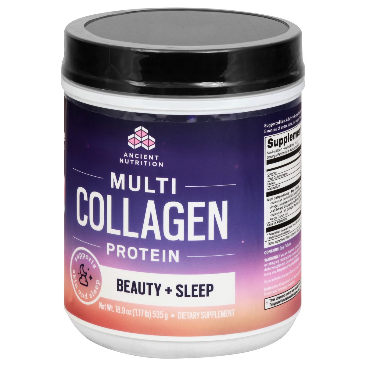 slide 2 of 11, Ancient Nutrition Multi Lavender Flavor Collagen Protein 18.9 oz, 18.9 oz