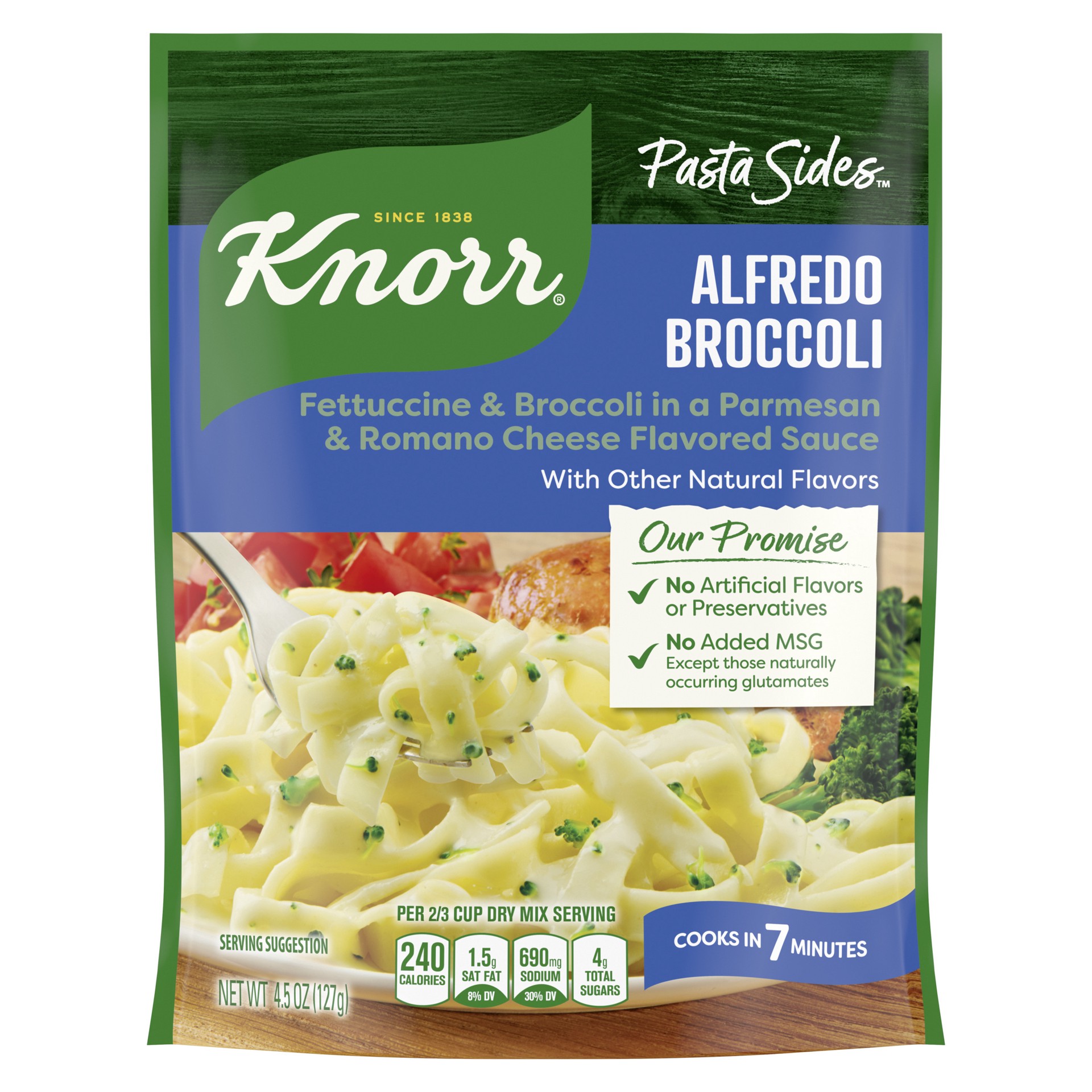 slide 1 of 5, Knorr Pasta Sides Alfredo Broccoli Fettuccine, 4.5 oz, 4.5 oz