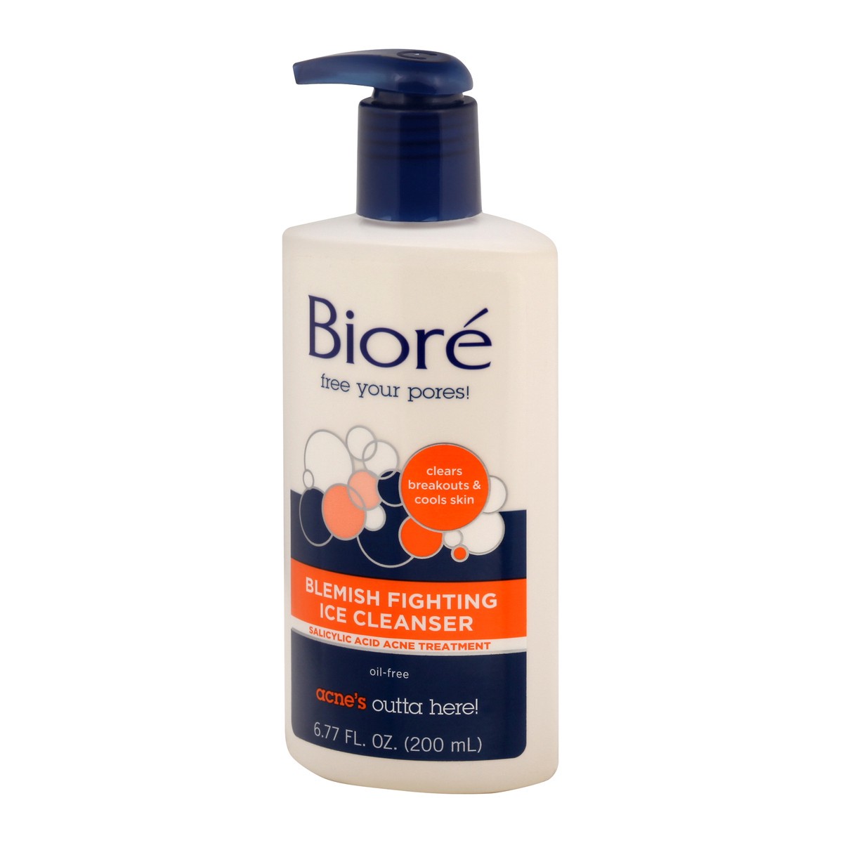 slide 6 of 9, Biore Face Wash, Blemish Fighting Ice Cleanser, Salicylic Acid, Clears and Helps Prevent Acne Breakouts, Cools & Refreshes Skin, Oil Free, 6.77 Oz, 6.77 fl oz