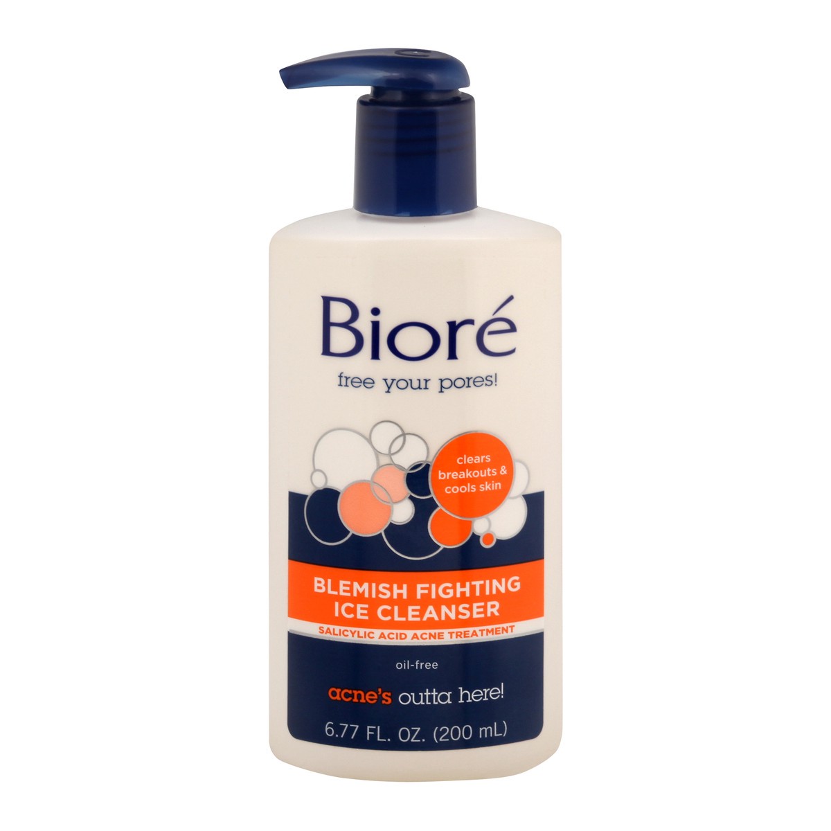 slide 1 of 9, Biore Face Wash, Blemish Fighting Ice Cleanser, Salicylic Acid, Clears and Helps Prevent Acne Breakouts, Cools & Refreshes Skin, Oil Free, 6.77 Oz, 6.77 fl oz