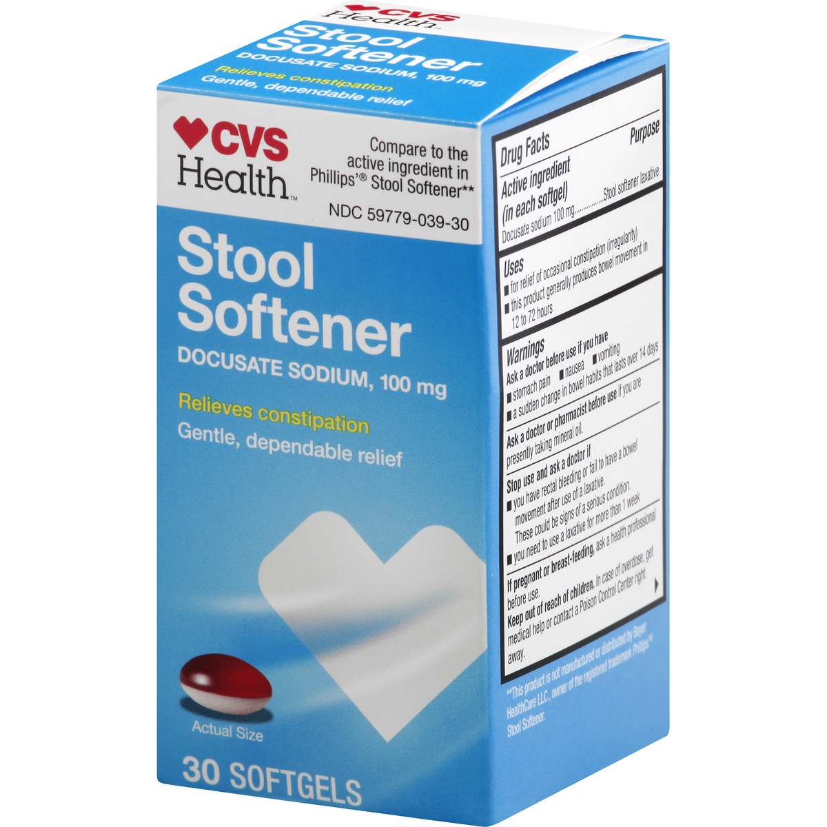 slide 10 of 10, CVS Health Stool Softener Softgels, 30 Ct, 30 ct