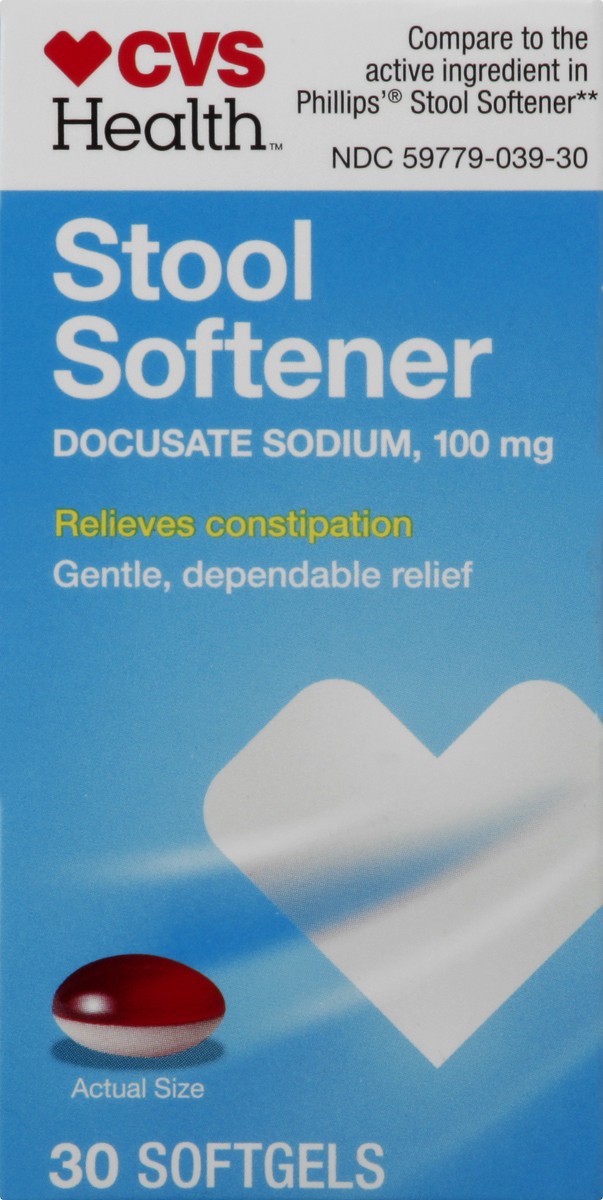 slide 5 of 10, CVS Health Stool Softener Softgels, 30 Ct, 30 ct