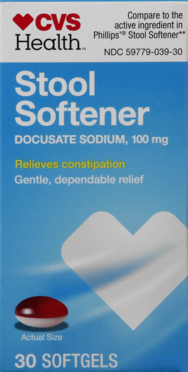 slide 1 of 10, CVS Health Stool Softener Softgels, 30 Ct, 30 ct