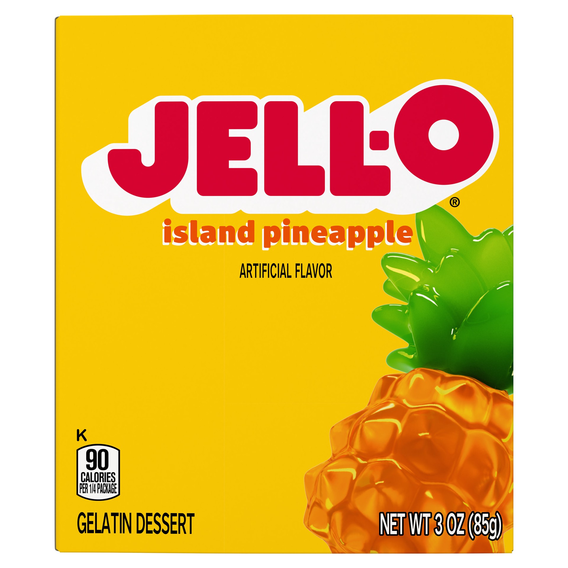 slide 5 of 5, Jell-O Island Pineapple Artificially Flavored Gelatin Dessert Mix, 3 oz Box, 3 oz