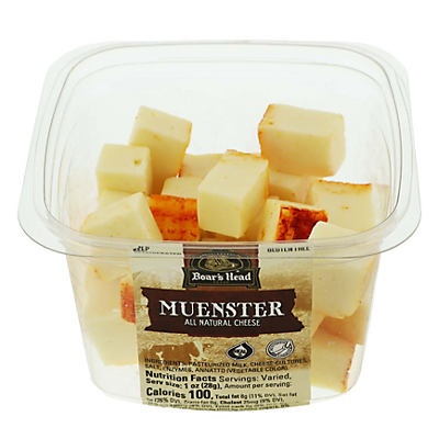 slide 1 of 1, Boar's Head Muenster Cheese Cubes, per lb