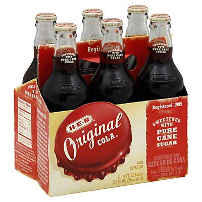 slide 1 of 1, H-E-B Original Cola Bottles - 6 ct, 6 ct