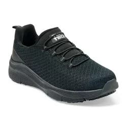 Tuff Tech Women's Twist Slip Resistant Shoes, Black, Size 6.5w
