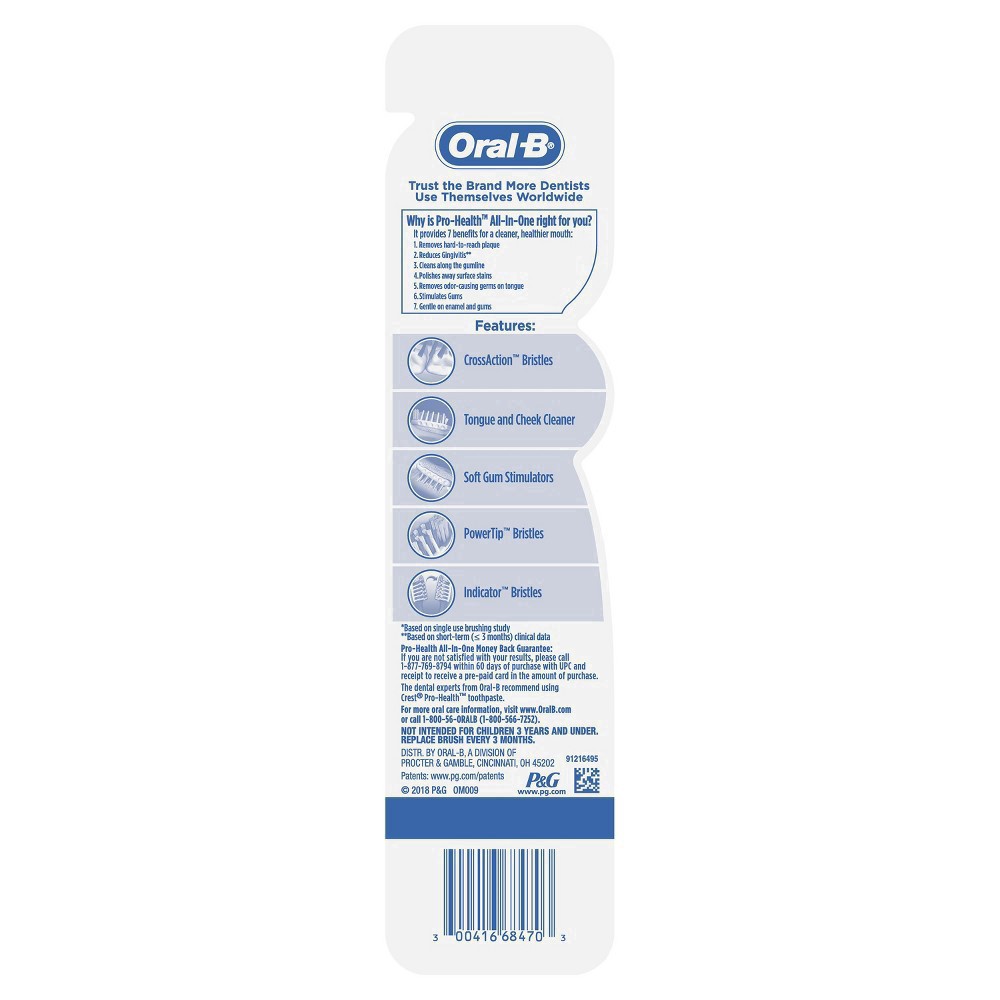 slide 17 of 135, Oral-B CrossAction Soft Toothbrush - 2ct, 2 ct