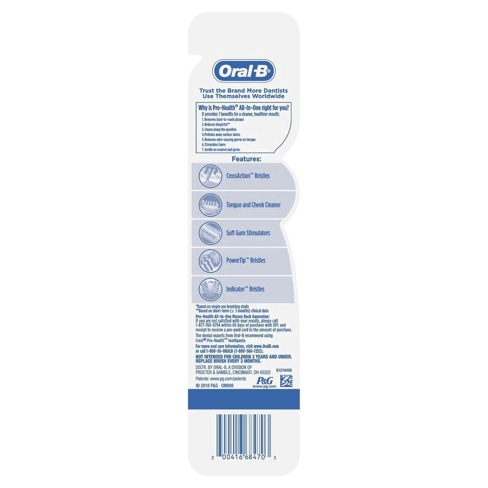 slide 65 of 135, Oral-B CrossAction Soft Toothbrush - 2ct, 2 ct