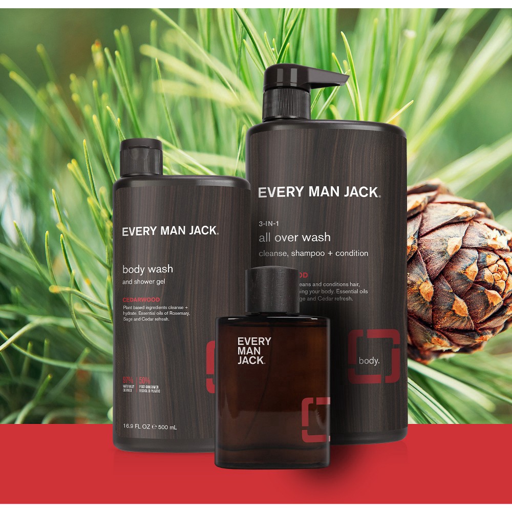 slide 2 of 11, Every Man Jack Cedarwood Hydrating Body Wash for Men, Naturally Derived, 16.9 oz, 16.9 oz