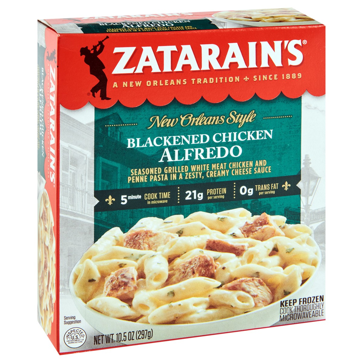 slide 3 of 13, Zatarain's Frozen Meal - Blackened Chicken Alfredo, 10.5 oz