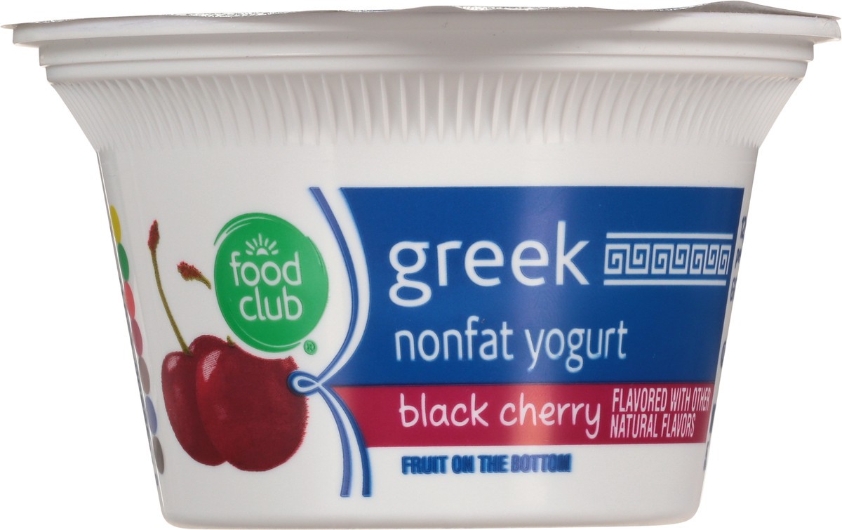 slide 9 of 11, Food Club Black Cherry Fruit On The Bottom Greek Nonfat Yogurt, 5.3 oz