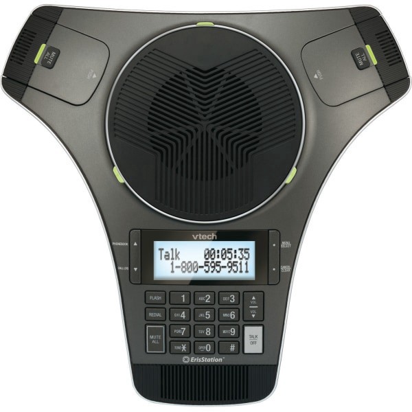 slide 3 of 3, VTech Erisstation Vcs702 Dect 6.0 Conference Phone - Gunmetal, 1 ct