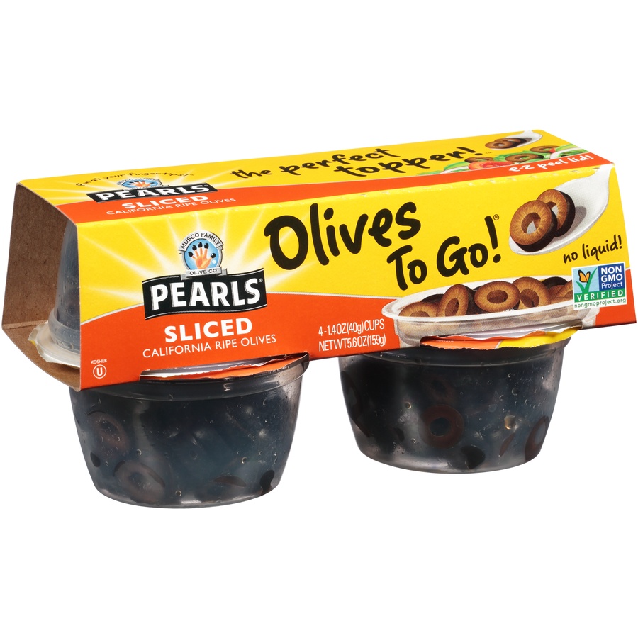 slide 2 of 8, Pearls To-Go Sliced Black Olives, 4 ct; 1.6 oz