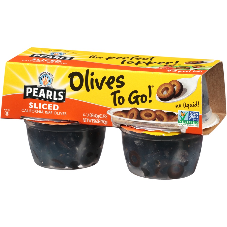 slide 3 of 8, Pearls To-Go Sliced Black Olives, 4 ct; 1.6 oz
