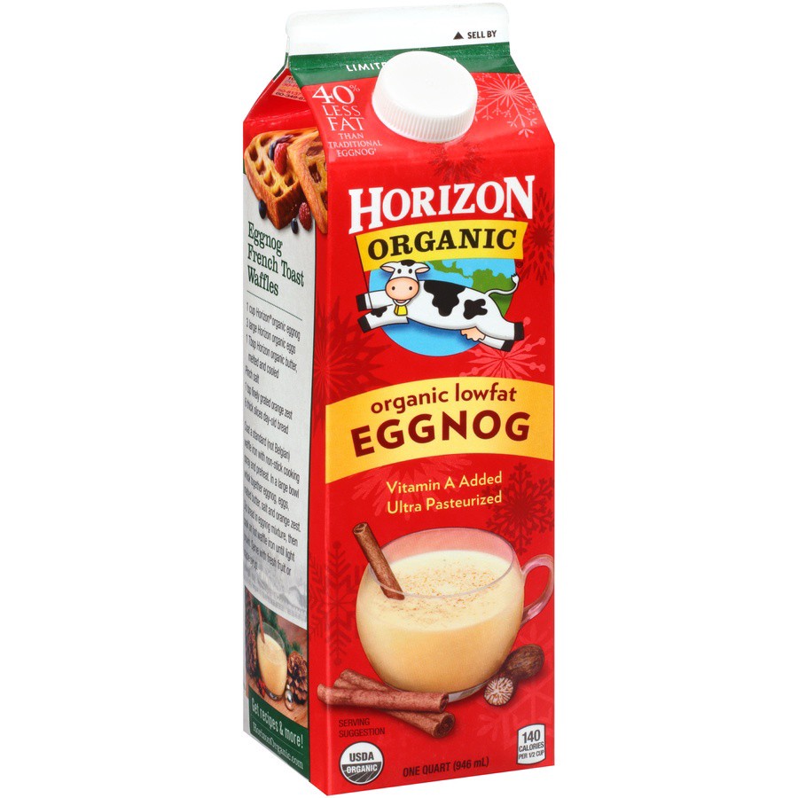 slide 3 of 8, Horizon Organic Low Fat Egg Nog, 32 fl oz