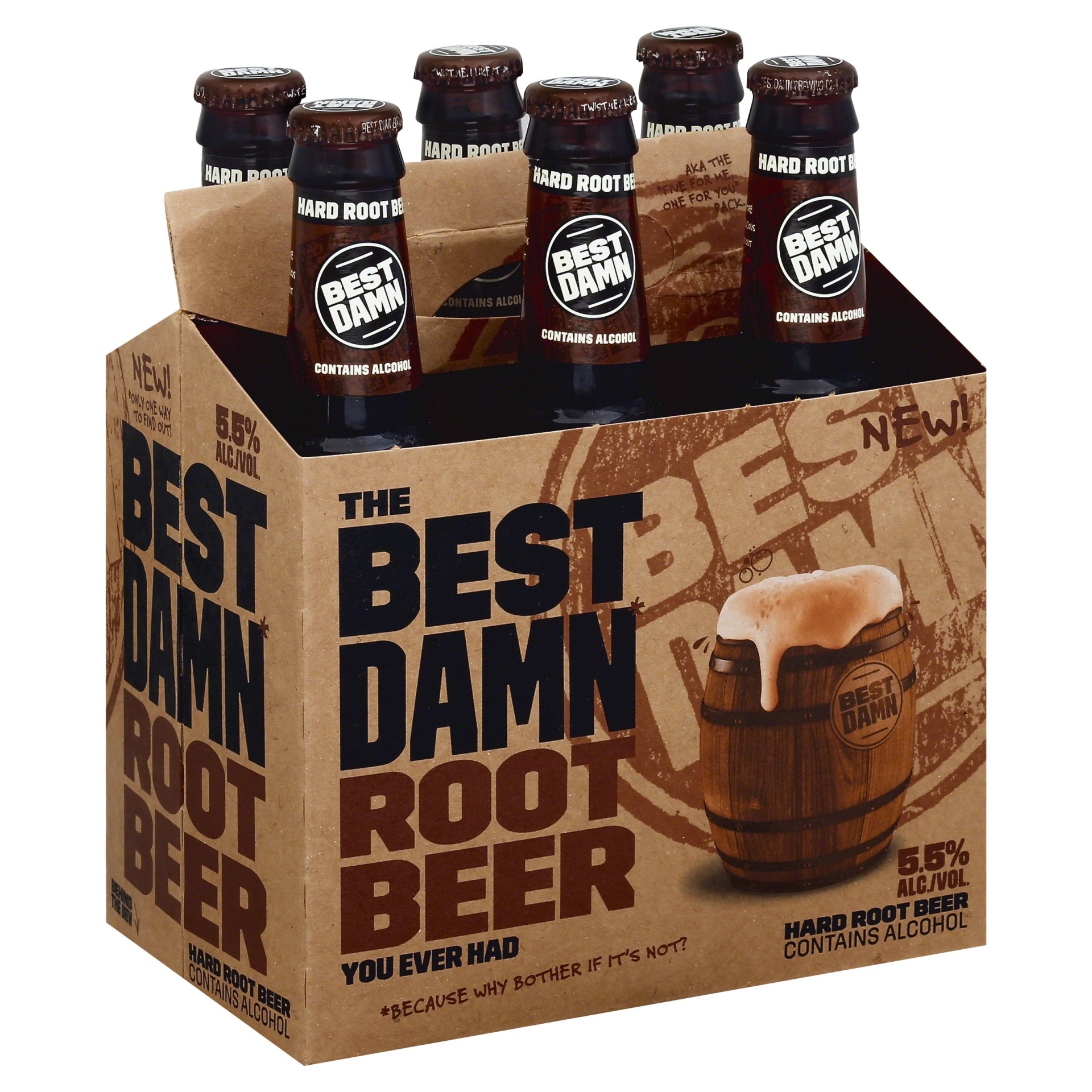 slide 1 of 4, Best Damn Hard Root Beer, 6 ct; 12 fl oz