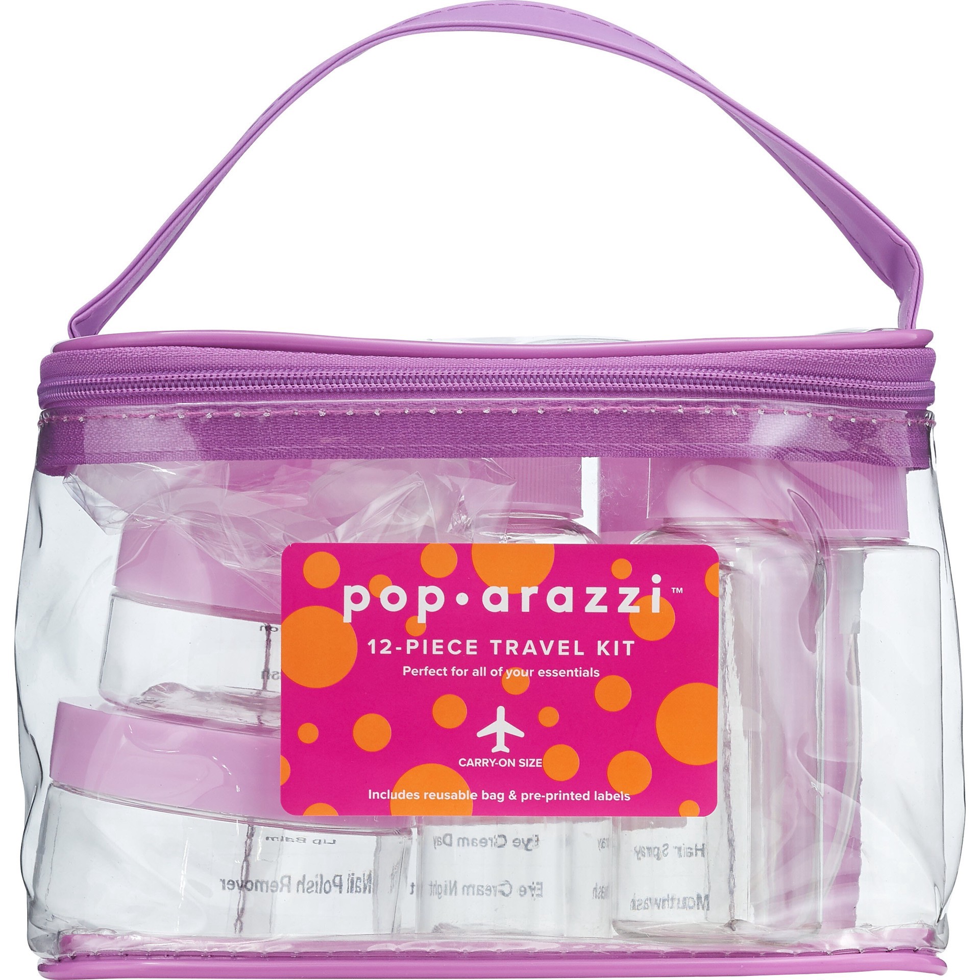 slide 1 of 4, Pop-Arazzi Poparazzi Pop-Arazzi Travel Kit, Clear, 12 Ct, 1 ct