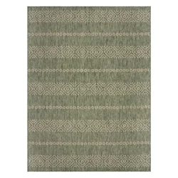 Room & Retreat Tropea Evren Outdoor Rug, 63x84 In, Green