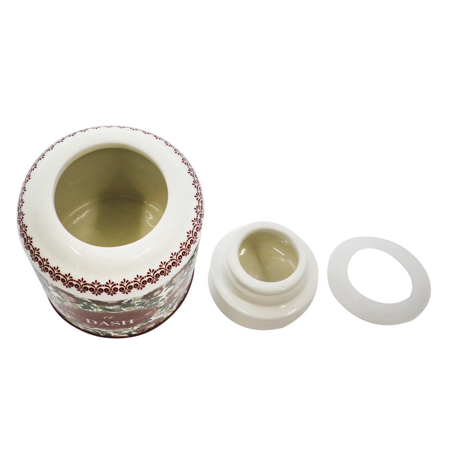 slide 3 of 3, 5" A Dash Ceramic Container By Ashland, 3.75 in x 3.75 in x 5.12 in