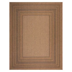 Room & Retreat Tropea Azore Outdoor Rug, 94x120 In, Brown