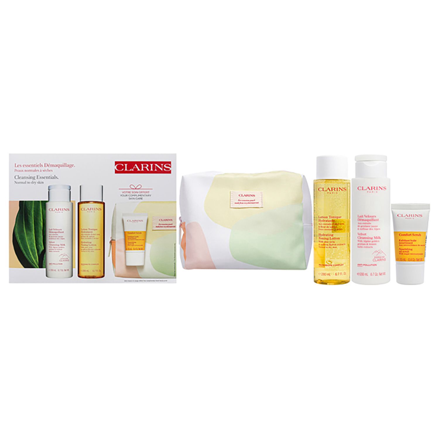 slide 2 of 3, Clarins Cleansing Essentiels 4-Piece Gift Set, 4 pc