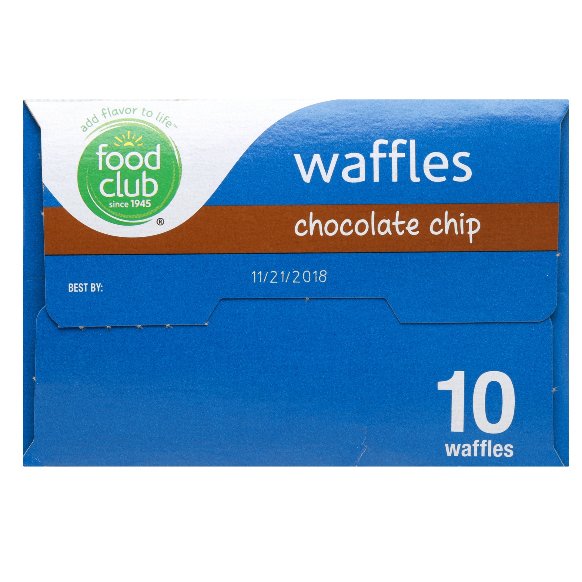 slide 3 of 6, Food Club Chocolate Chip Waffles, 10 ct; 12.3 oz