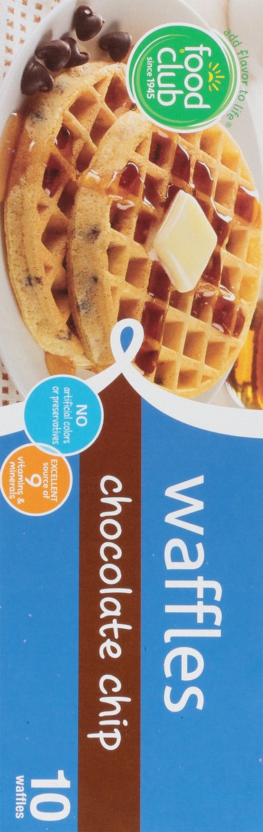 slide 12 of 14, Food Club Chocolate Chip Waffles 10 ea, 10 ct